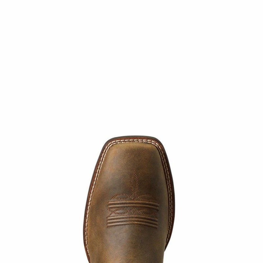 Cowboy * | Ariat' Men'S 11 Brander Western Square Toe Bear Brown