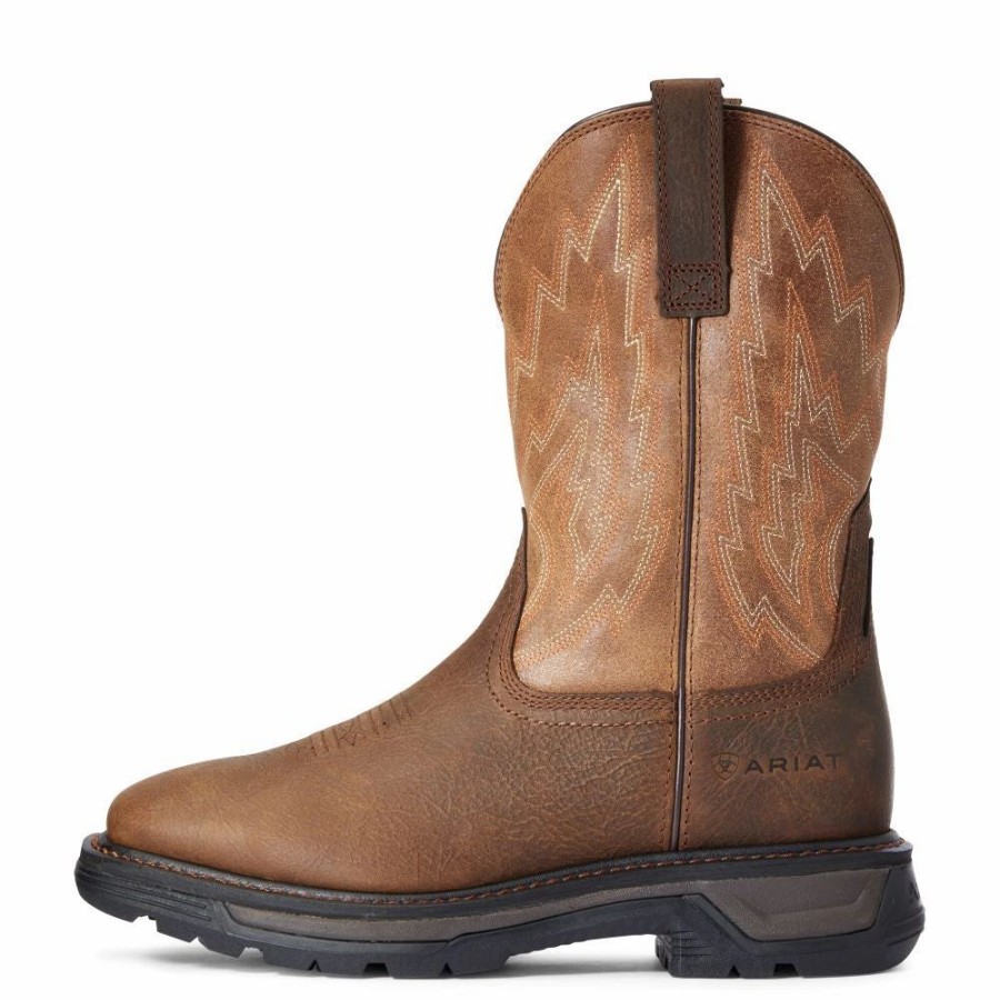 Work * | Ariat' Men'S Big Rig Eh Wp Soft Toe Rye Brown