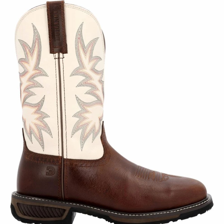 Work * | Durango' Men'S 11 Workhorse Western Steel Toe Chocoloate / Bone