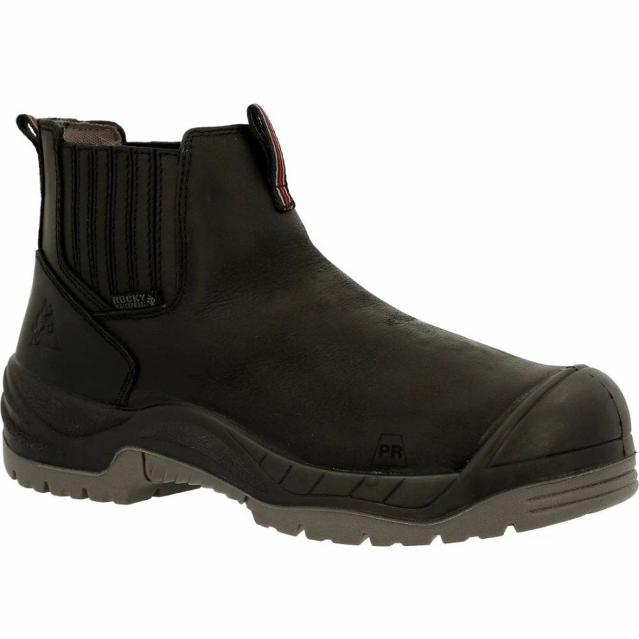 Work * | Rocky' Men'S 6 Worksmart Int. Metguard Eh Wp Comp Toe Black