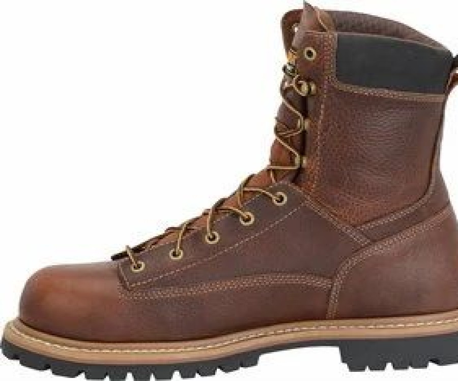 Work * | Carolina' Men'S 8 Grind Wp Comp Toe Boot Brown