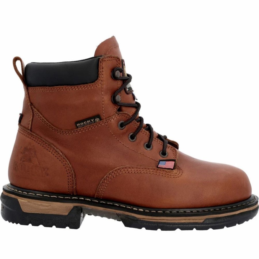 Work * | Rocky' Men'S 6 Ironclad Eh Wp Soft Toe Brown / Sunset Wheat