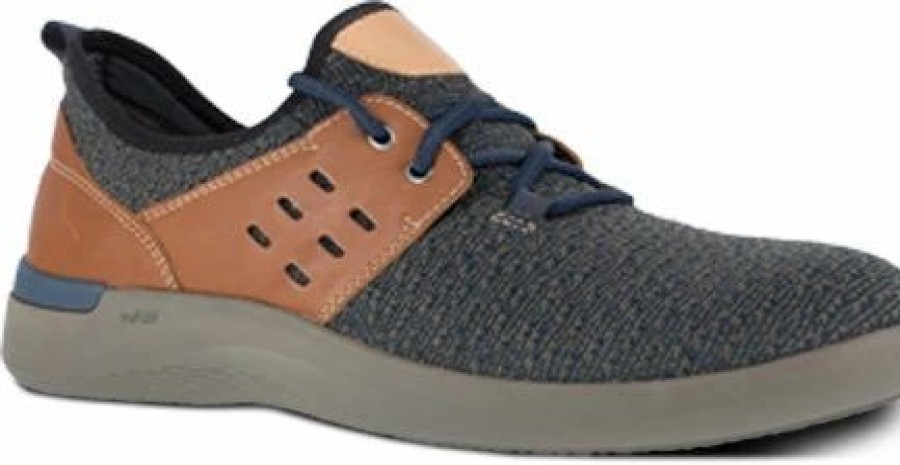 Work * | Rockport Works' Men'S Truflex Esd Comp Toe Sneaker Blue / Tan