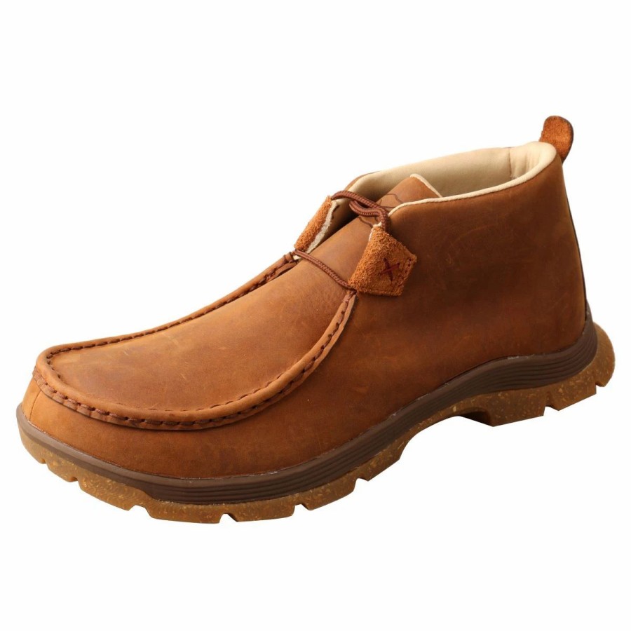 Casual & Dress * | Twisted X Boots 'Twisted X' Men'S Chukka Oblique Toe Oiled Saddle