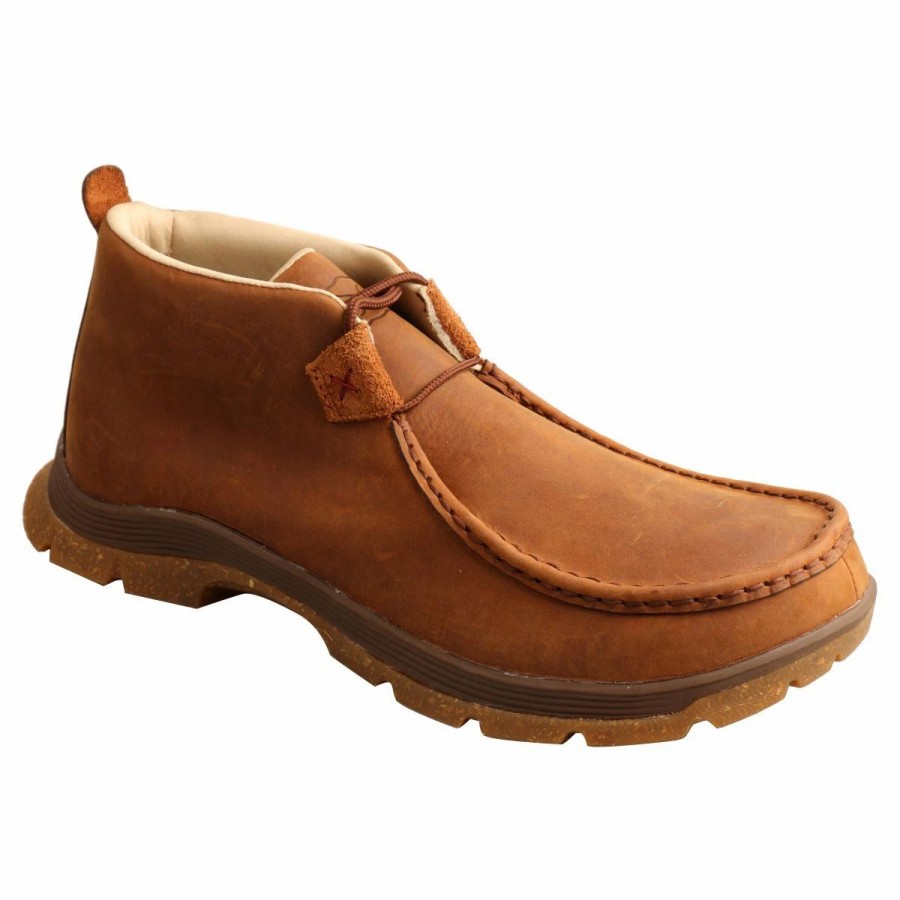 Casual & Dress * | Twisted X Boots 'Twisted X' Men'S Chukka Oblique Toe Oiled Saddle