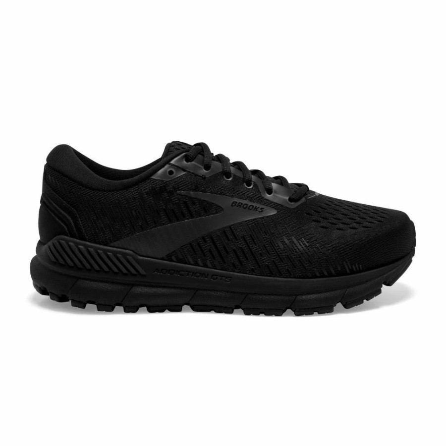 Athletic * | Brooks' Men'S Addiction Gts 15 Black / Black / Ebony