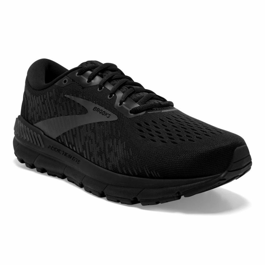 Athletic * | Brooks' Men'S Addiction Gts 15 Black / Black / Ebony