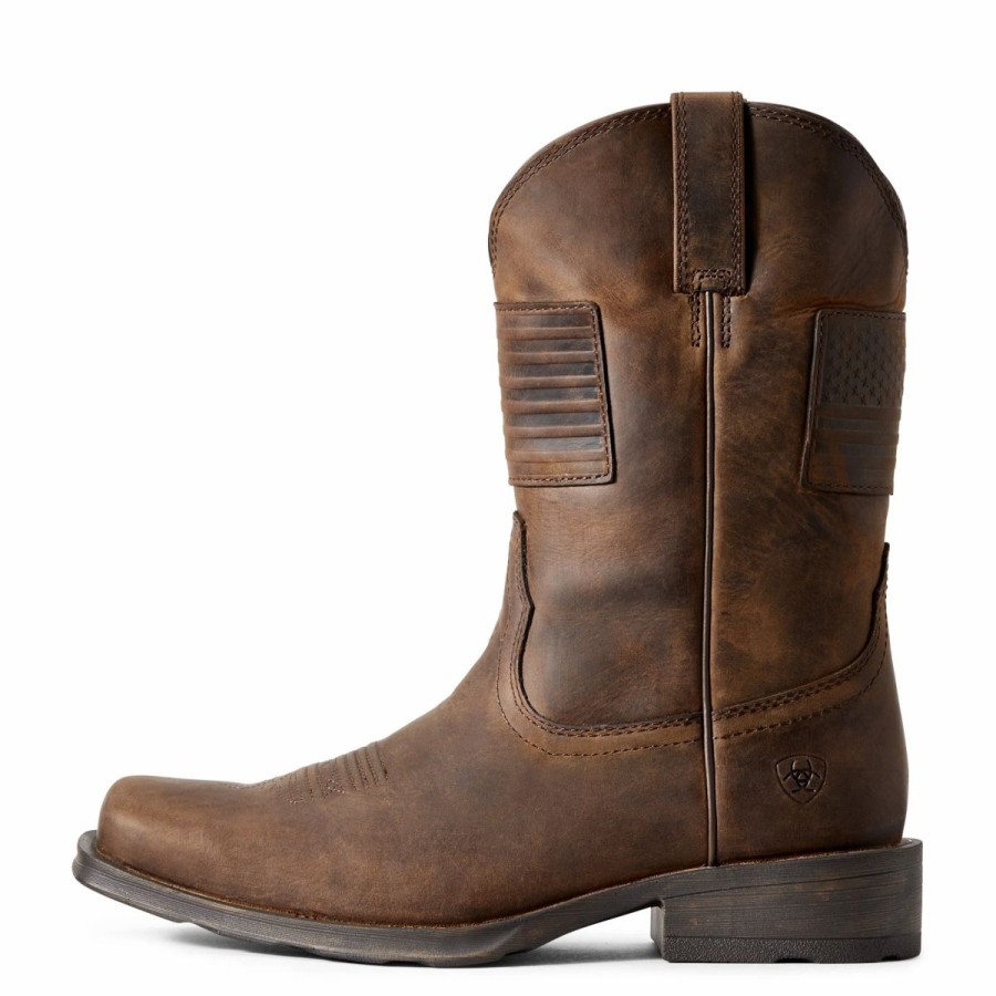 Cowboy * | Ariat' Men'S 11 Rambler Patriot Square Toe Brown