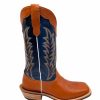 Cowboy * | Fenoglio Boots' Men'S 13 Boomer Western Square Toe Russet / Blue