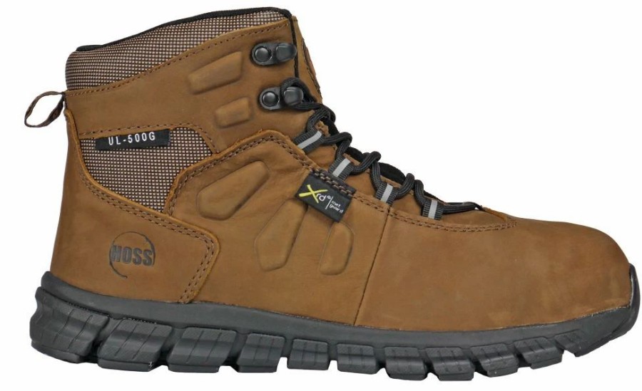 Work * | Hoss Boot Company 'Hoss Boots' Men'S 6 Tikaboo Ultra Lite Metguard Esd Comp Toe Brown