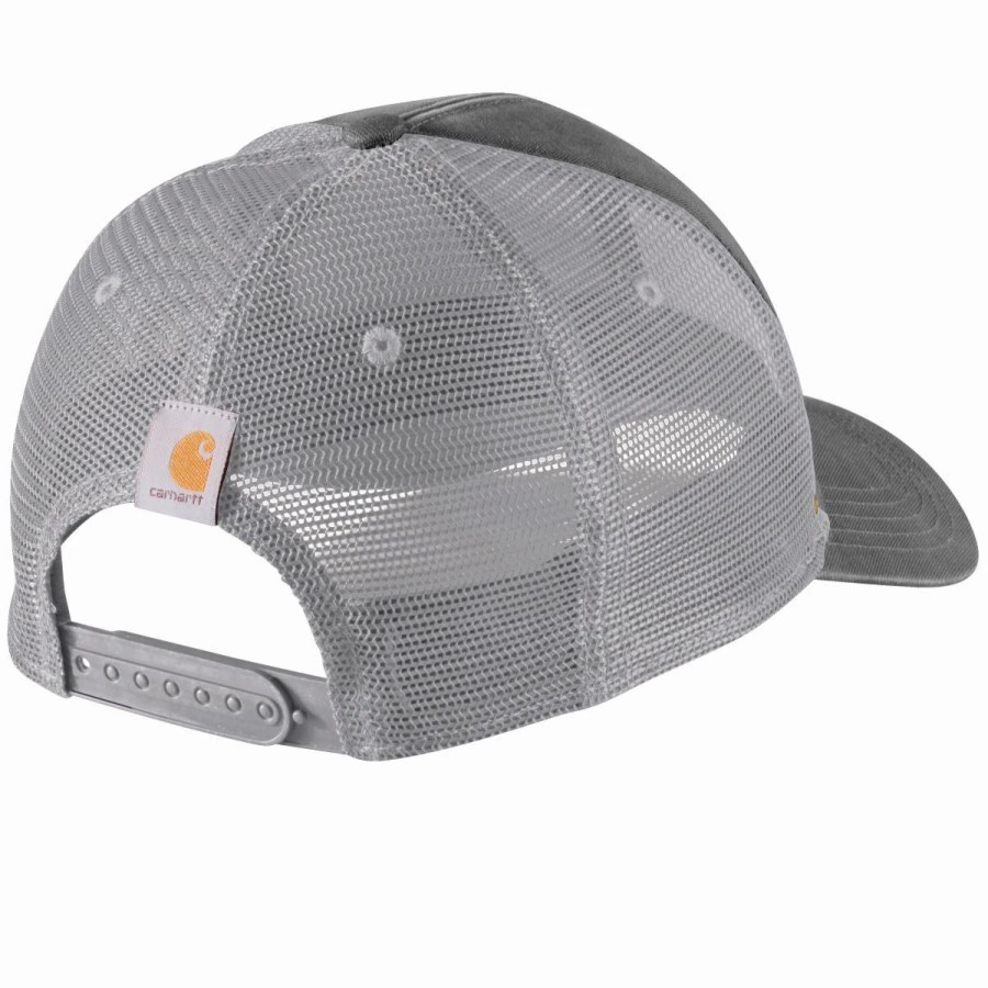 Accessories * | Carhartt' Canvas Mesh Back Quality Graphic Cap Charcoal