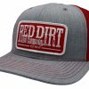 Accessories * | Red Dirt Hat Company 'Red Dirt Hat' Tag Patch Hat Heather Grey / Red