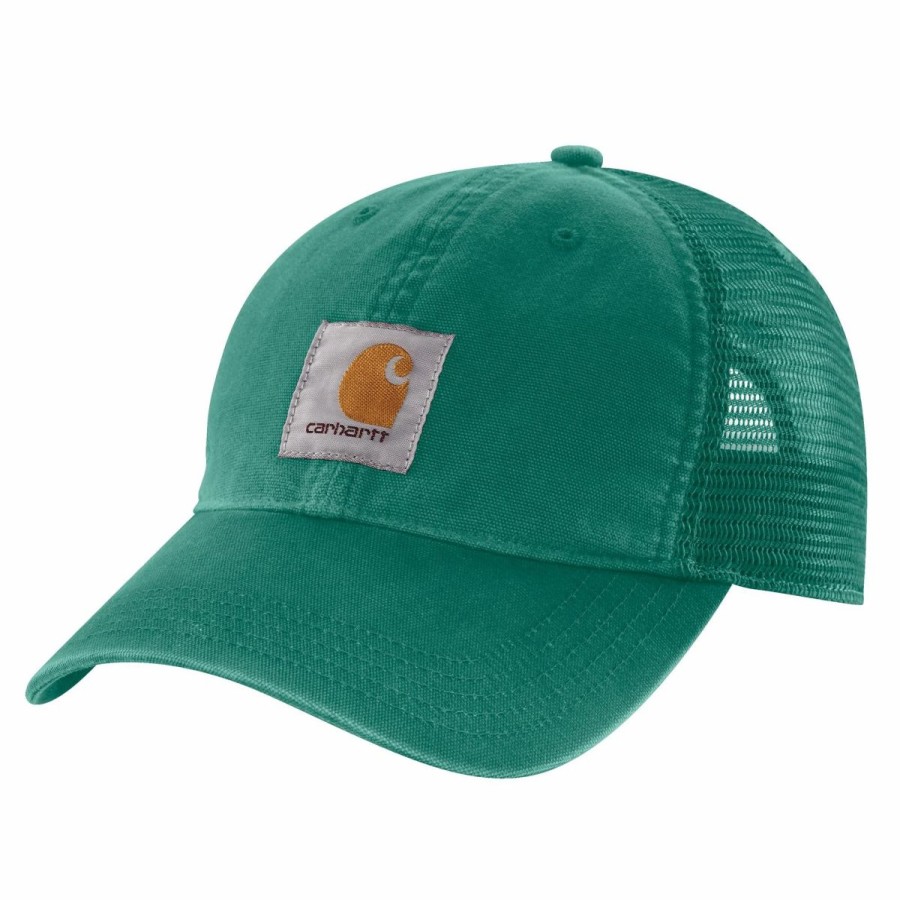 Accessories * | Carhartt' Men'S Adjustable Canvas Mesh-Back Cap Cadmium Green