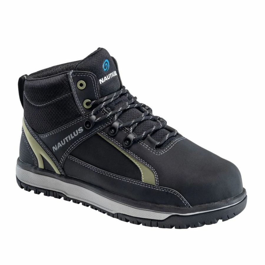 Work * | Nautilus' Men'S Urban Int. Metguard Eh Sr Alloy Toe Black / Olive