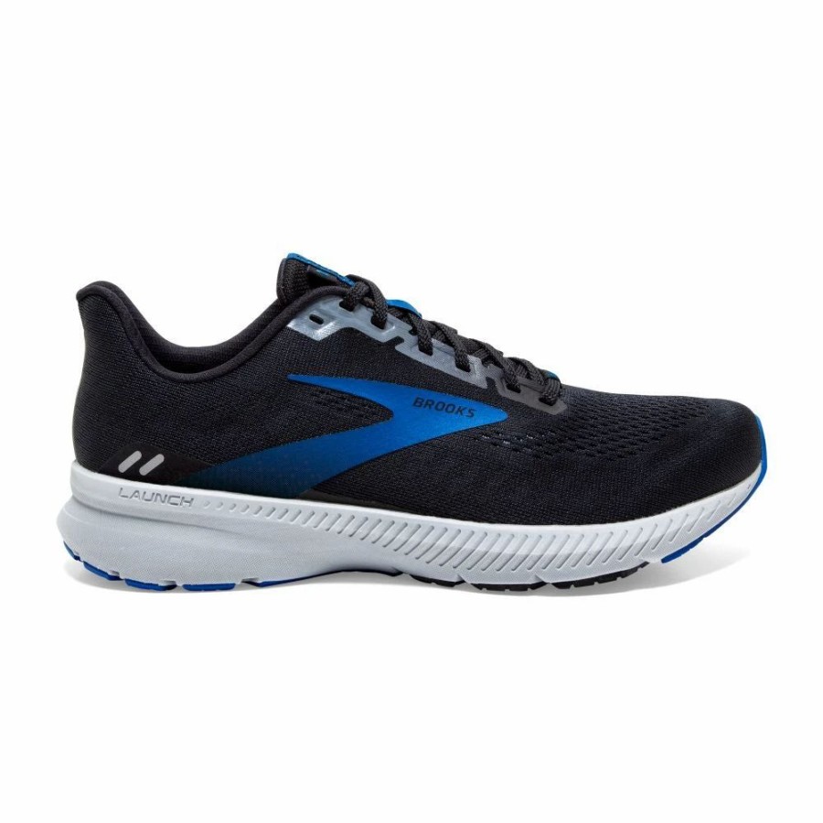 Athletic * | Brooks' Men'S Launch Gts 8 Black / Grey / Blue