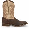 Cowboy * | Nocona' Men'S 11 Henry Western Square Toe Antiqued Brown Cowhide / Vintage Stone