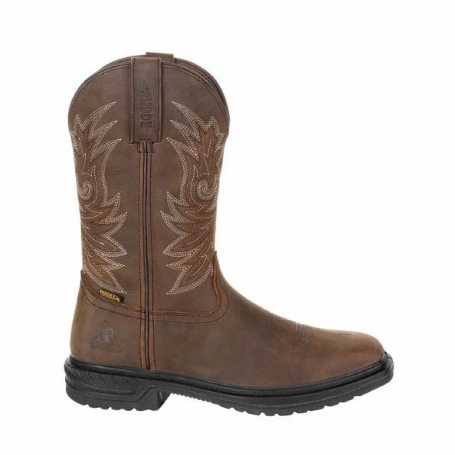 Cowboy * | Rocky' Men'S 11 Worksmart Sr Wp Western Brown