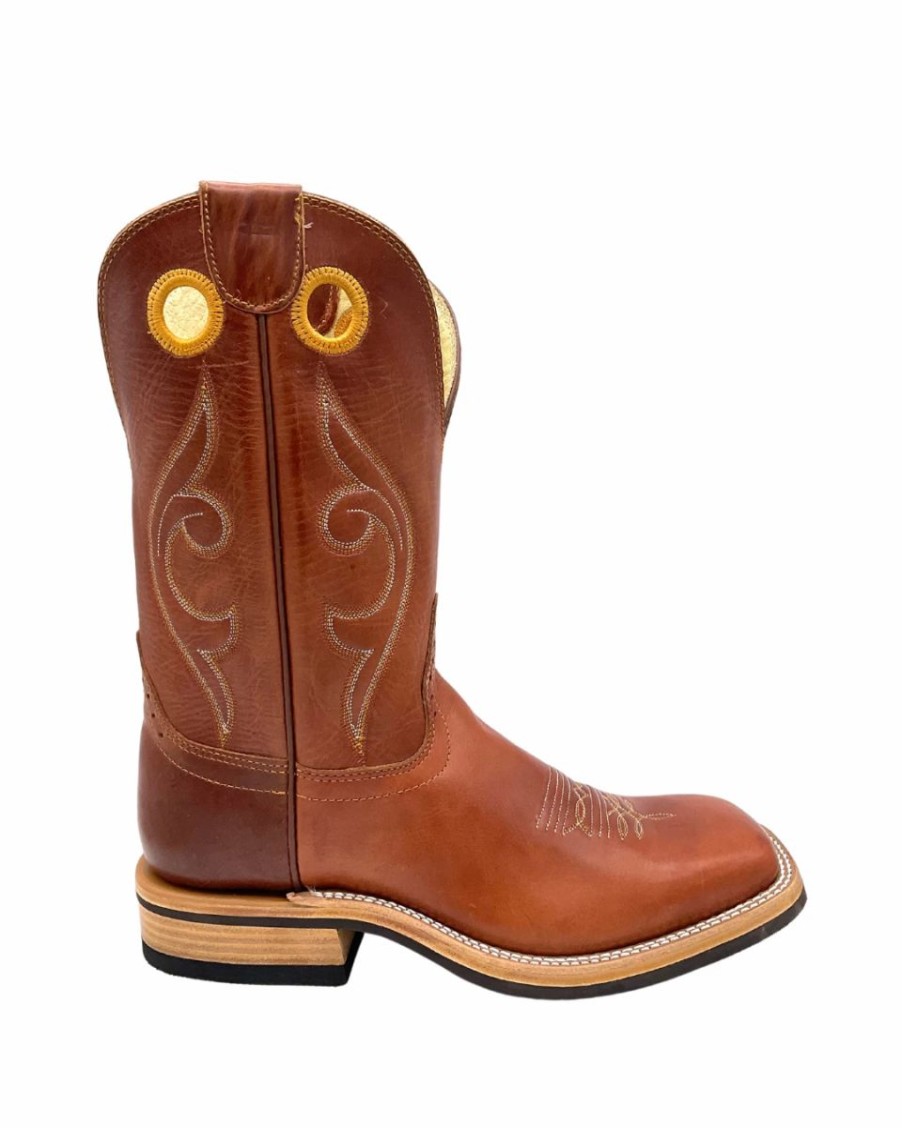 Cowboy * | Hondo' Men'S 11 Western Square Toe Maple Crazy Horse