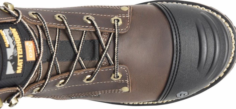 Work * | Double H 'Matterhorn' Men'S 6 I-Beam Int. Metguard Eh Wp Comp Toe Brown