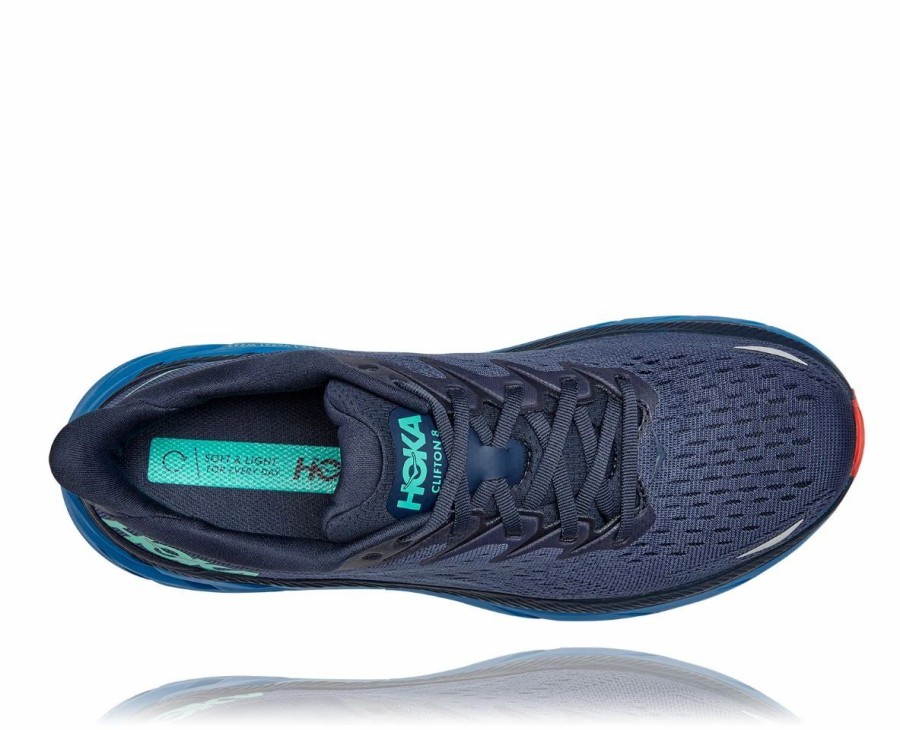 Athletic * | Hoka' Men'S Clifton 8 Outer Space / Vallarta Blue