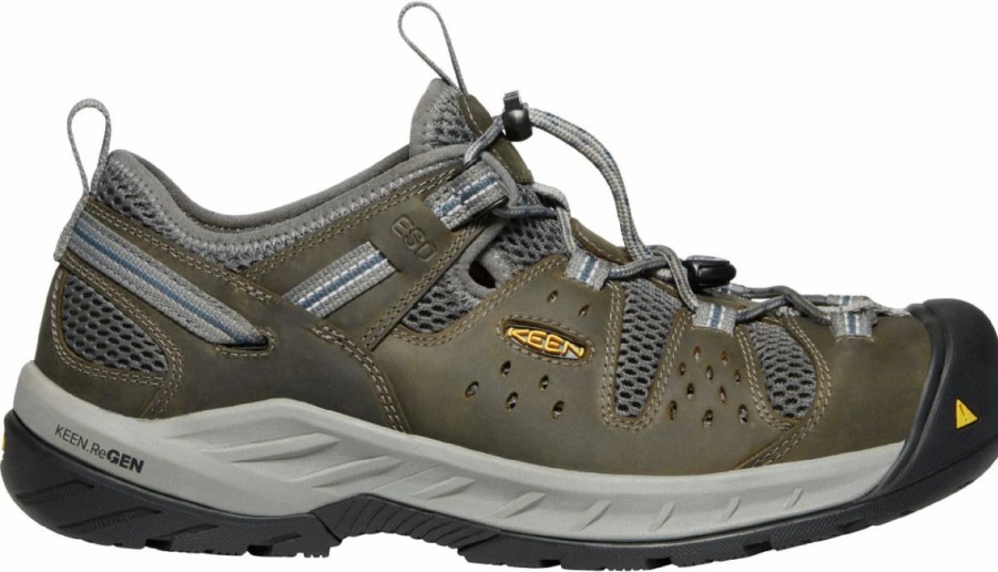 Work * | Keen Utility' Men'S Atlanta Cool Eh Esd Steel Toe Gargoyle / Midnight Navy