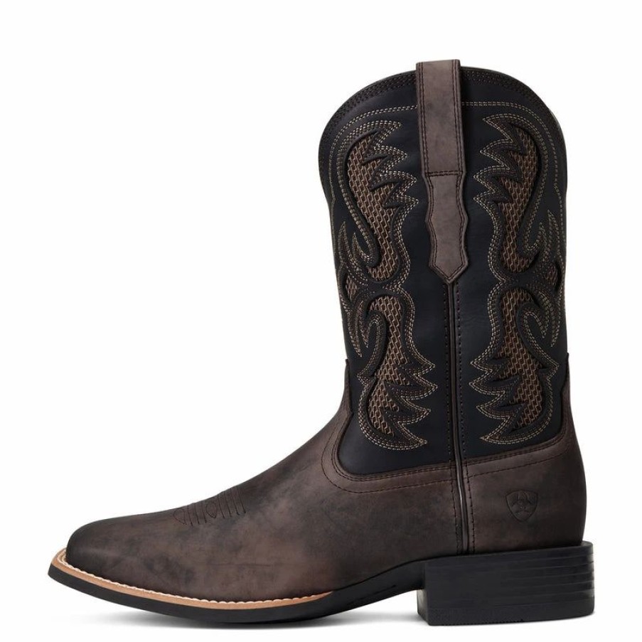 Cowboy * | Ariat' Men'S Sport Fresco Ventek Square Toe Tan / Black