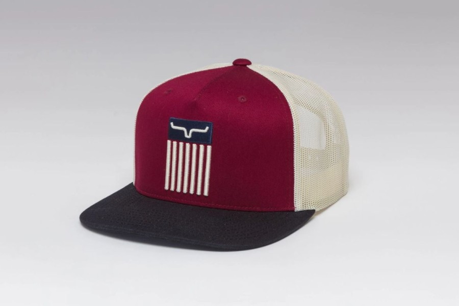 Accessories * | Kimes Ranch' Men'S Cody Trucker Cap Burgundy