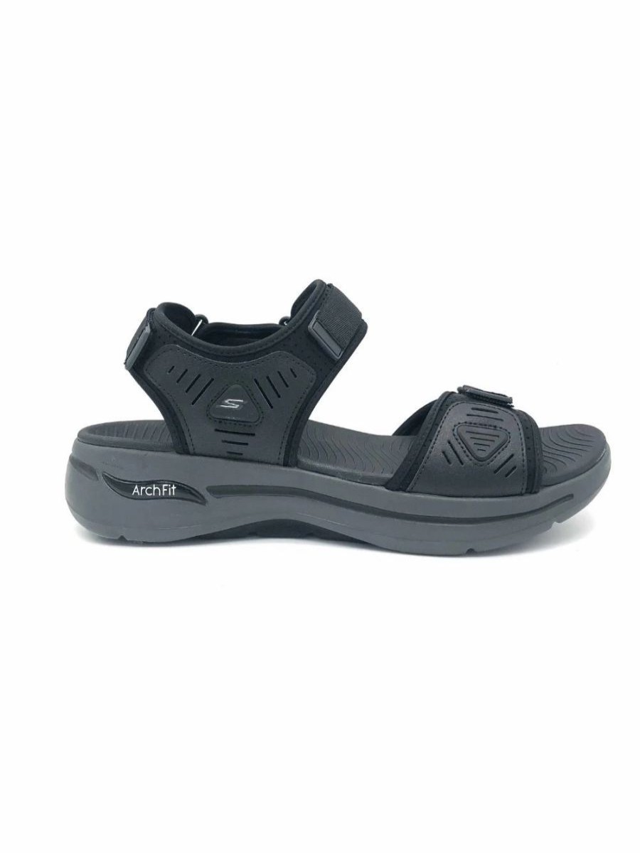 Casual & Dress * | Skechers' Men'S Gowalk Arch Fit Sandal Black / Charcoal