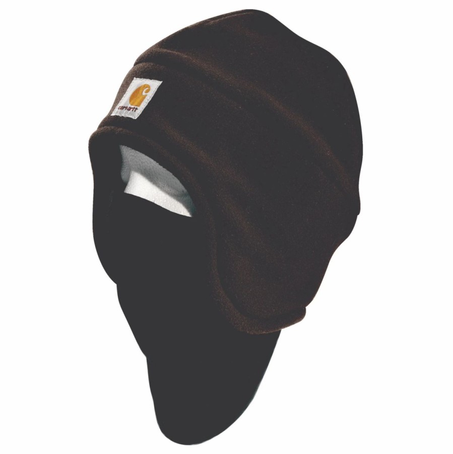 Accessories * | Carhartt' Men'S Fleece 2-In-1 Headwear Dark Brown