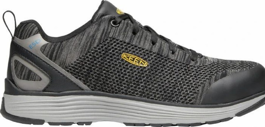 Work * | Keen Utility' Men'S Sparta Esd Aluminum Toe Black / Grey Flannel