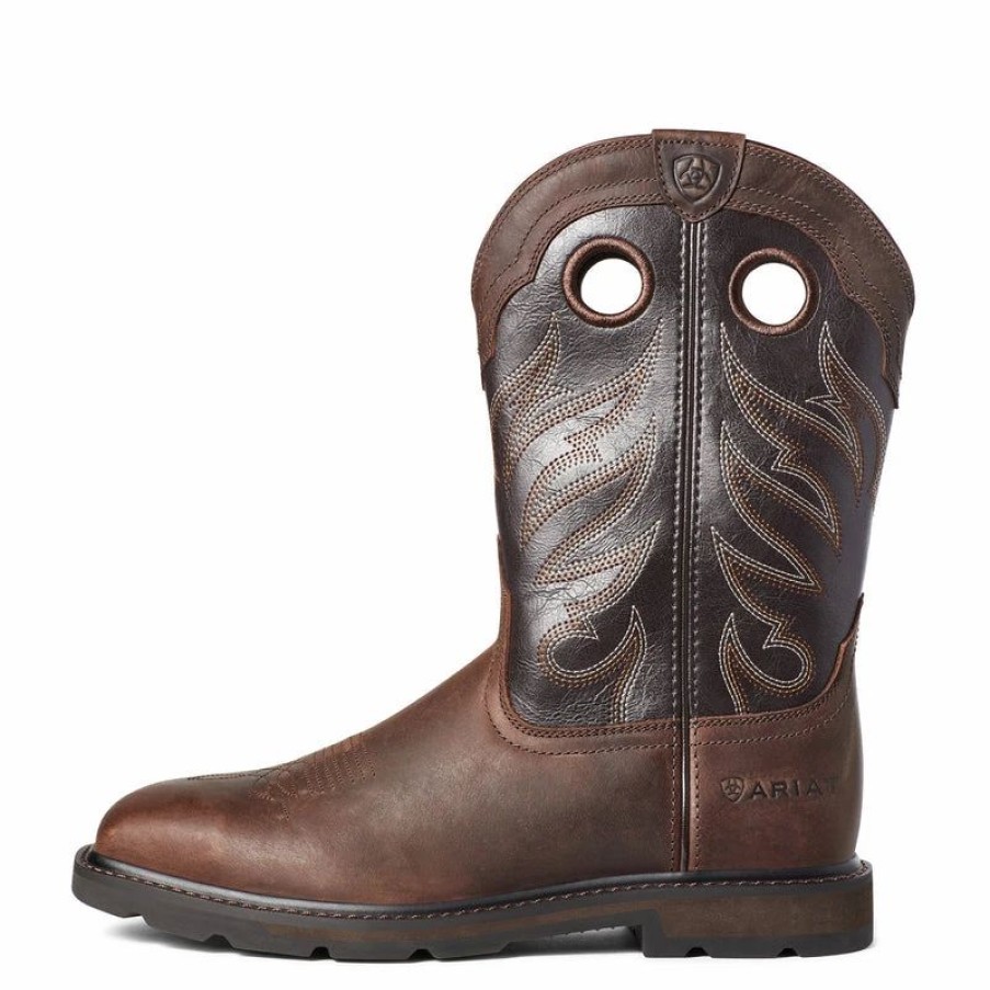 Work * | Ariat' Men'S 11 Groundwork Western Eh Soft Toe Brown