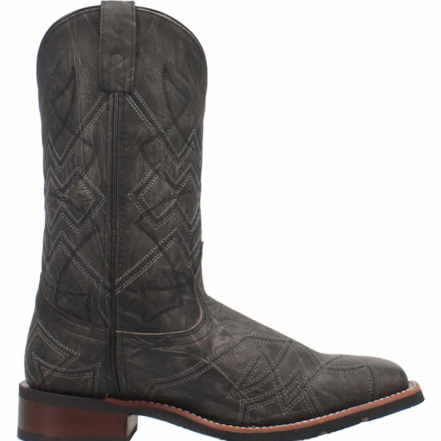 Cowboy * | Laredo' Men'S 12 Axel Western Square Toe Charcoal Black