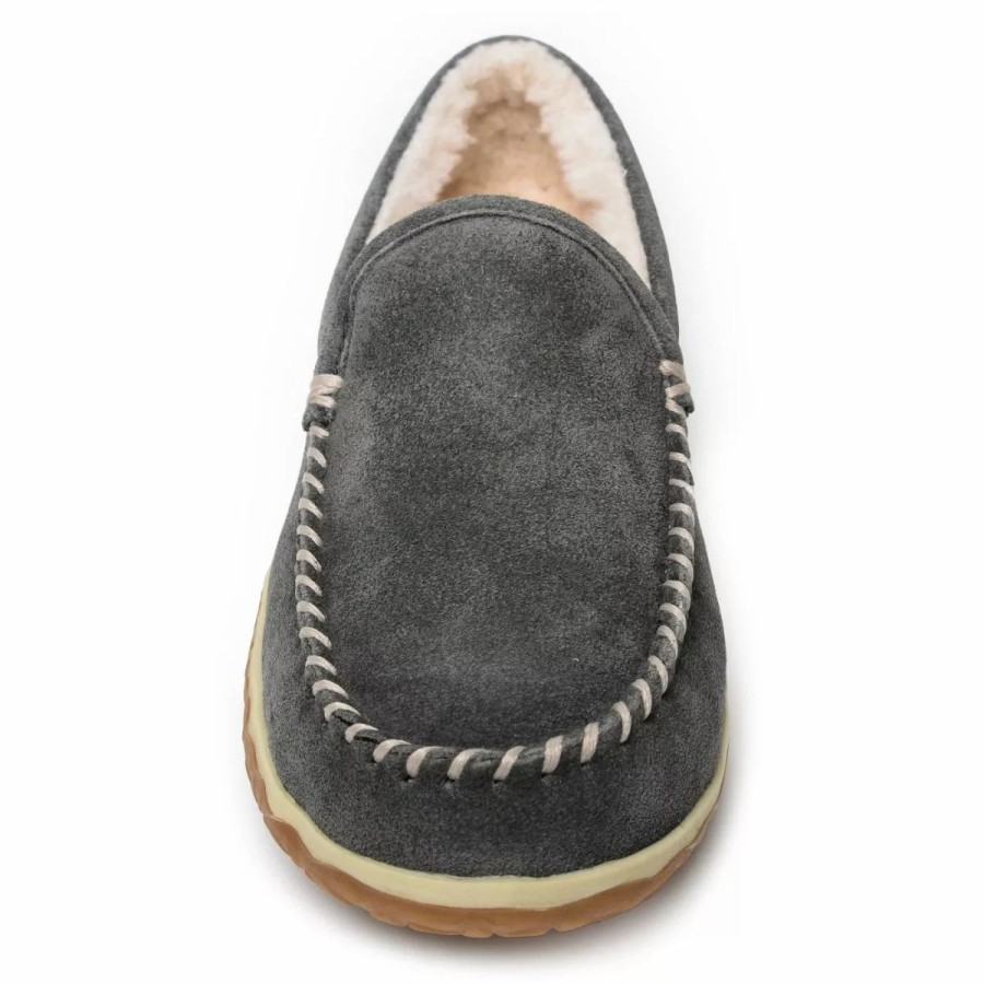 Casual & Dress * | Minnetonka Moccasin Co 'Minnetonka' Men'S Suede Tilden Moc Slipper Grey