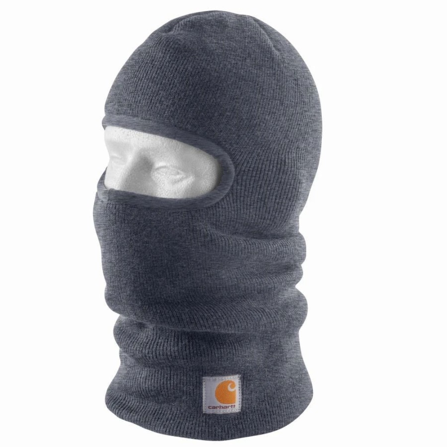 Accessories * | Carhartt' Men'S Knit Insulated Face Mask Coal Heather