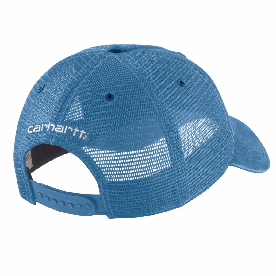 Accessories * | Carhartt' Men'S Adjustable Canvas Mesh-Back Cap Blue Lagoon