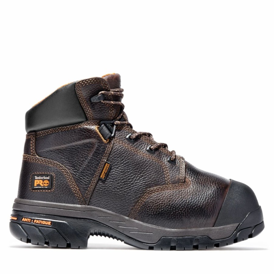 Work * | Timberland Pro' Men'S 6 Helix Int. Metguard Comp Toe Dark Brown / Black