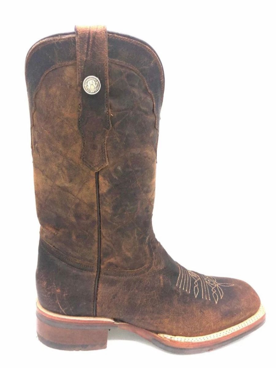 Cowboy * | Tanner Mark Boots 'Tanner Mark' Men'S 13 Western Square Toe Buffalo Honey / Mad Dog Honey