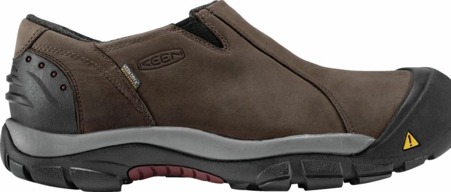 Casual & Dress * | Keen Outdoor' Men'S Brixen Low 200Gr Wp Slip On Slate Black / Madder Brown