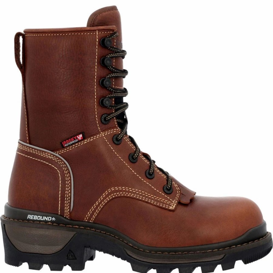 Work * | Rocky' Men'S 9 Rams Horn Eh Wp Logger Soft Toe Brown