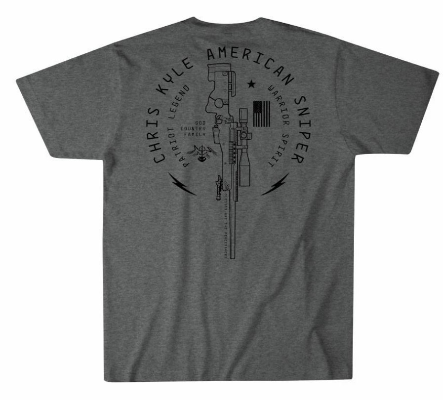 Work * | Howitzer Clothing 'Howitzer' Men'S Chris Kyle Spirit Short Sleeve Tee Graphite Heather