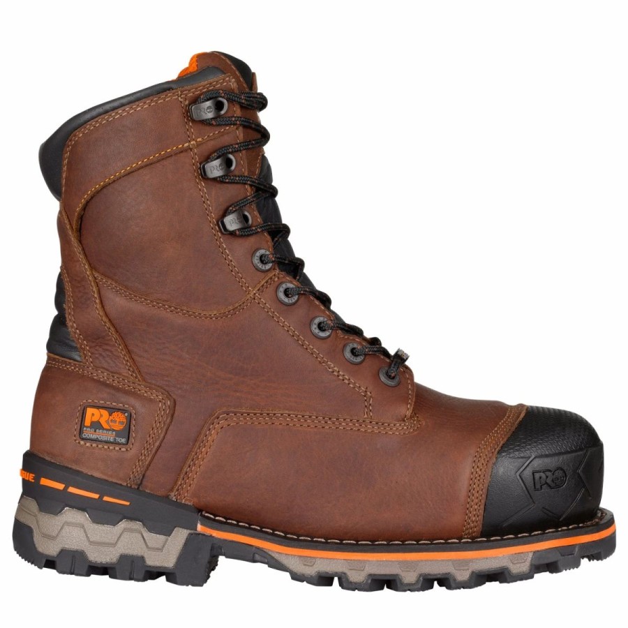 Work * | Timberland Pro' Men'S 8 Boondock 600Gr Wp Comp Toe Brown Full-Grain / Black