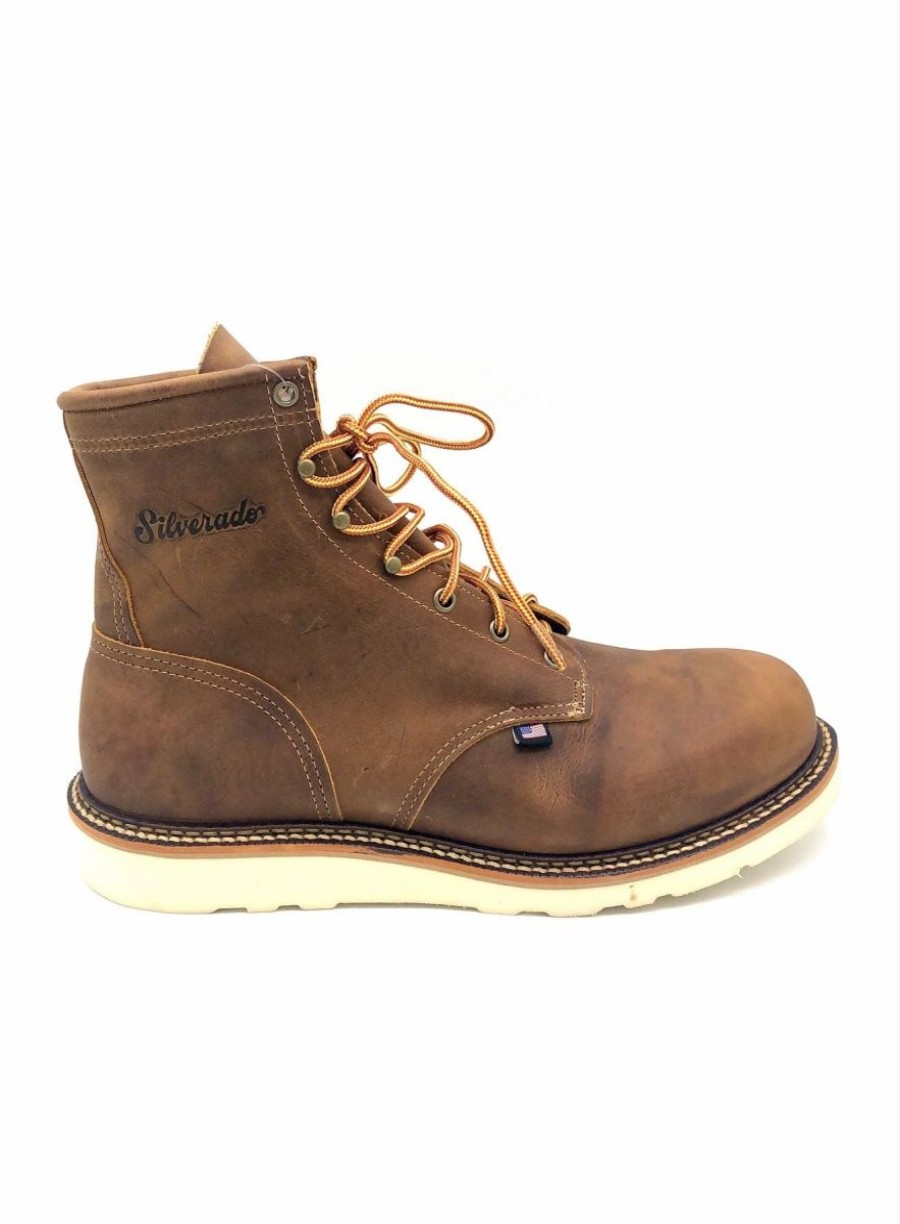 Work * | Abilene Boot Co. 'Silverado' Men'S 6 Lumberjack Wedge Sole Soft Toe Tan / Brown