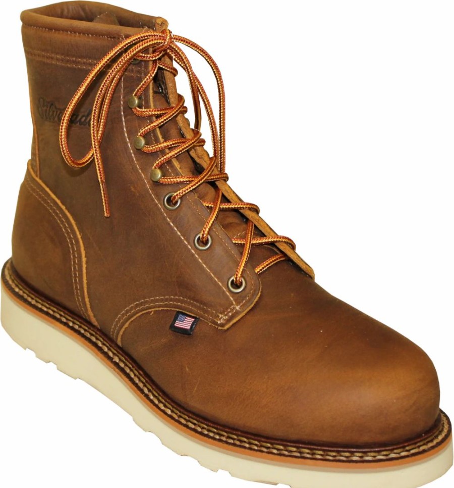 Work * | Abilene Boot Co. 'Silverado' Men'S 6 Lumberjack Wedge Sole Soft Toe Tan / Brown