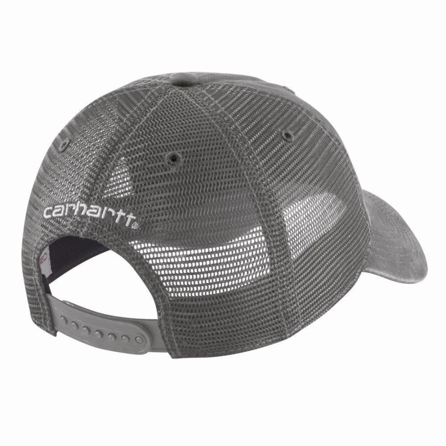 Accessories * | Carhartt' Men'S Adjustable Canvas Mesh-Back Cap Gravel