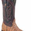 Cowboy * | Stetson' Men'S 13 Roundup Alligator Vamp Round Toe Taupe / Blue