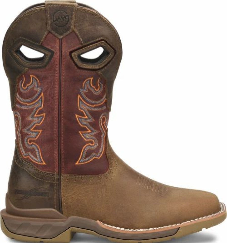 Work * | Double H' Men'S 11 Alridge Phantom Rider Eh Western Square Toe Brown